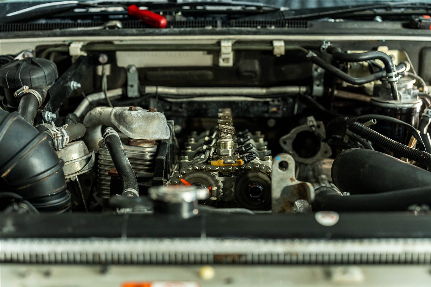 Engine bay general repair work at Masters Garage